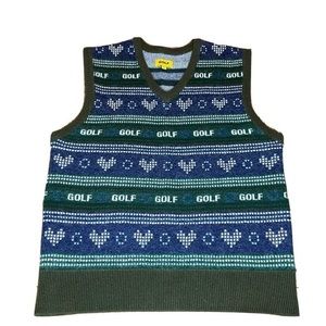 rare Golf Wang Hearts Sweater Vest Tyler, the Creator Men's Large Green Purple